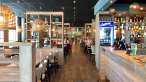 Insidan av restaurang KhaiMui Helsingborg